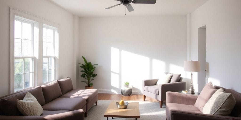 Minimalistic interior of a sober living home in NJ.