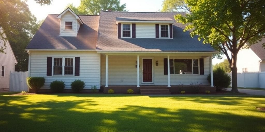 A cozy New Jersey home with a lush lawn.